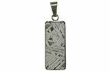 Rectangle Etched Aletai Iron Meteorite Pendants - Includes Chain - Photo 2